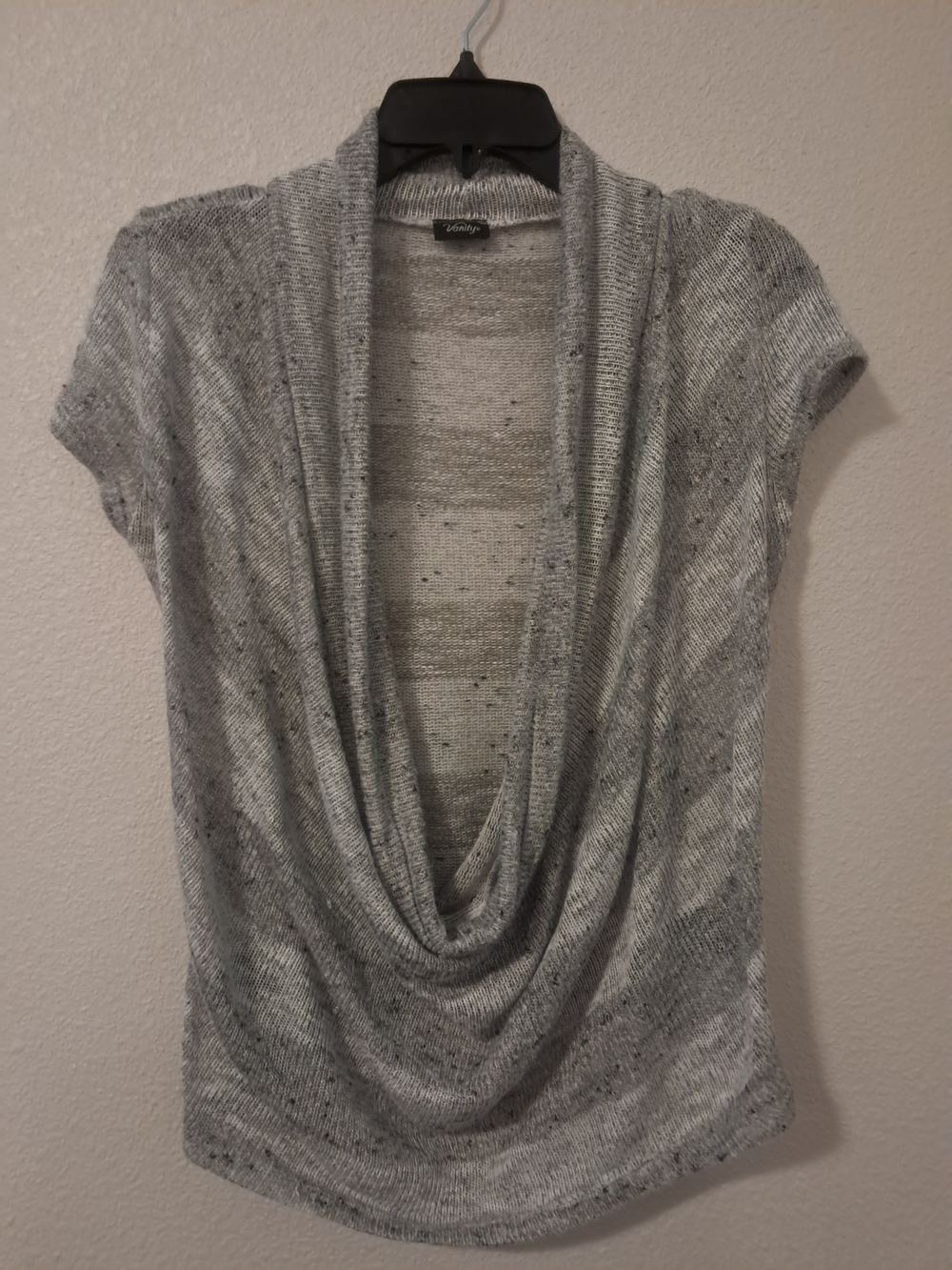 Vanity Cowl Neck Short Sleeve Sweater Top 🇺🇸 Made